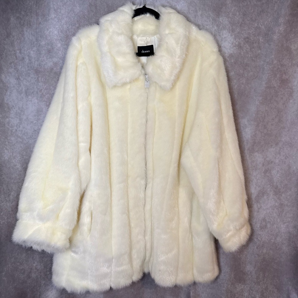 Dennis Basso Cream Teddy Jacket